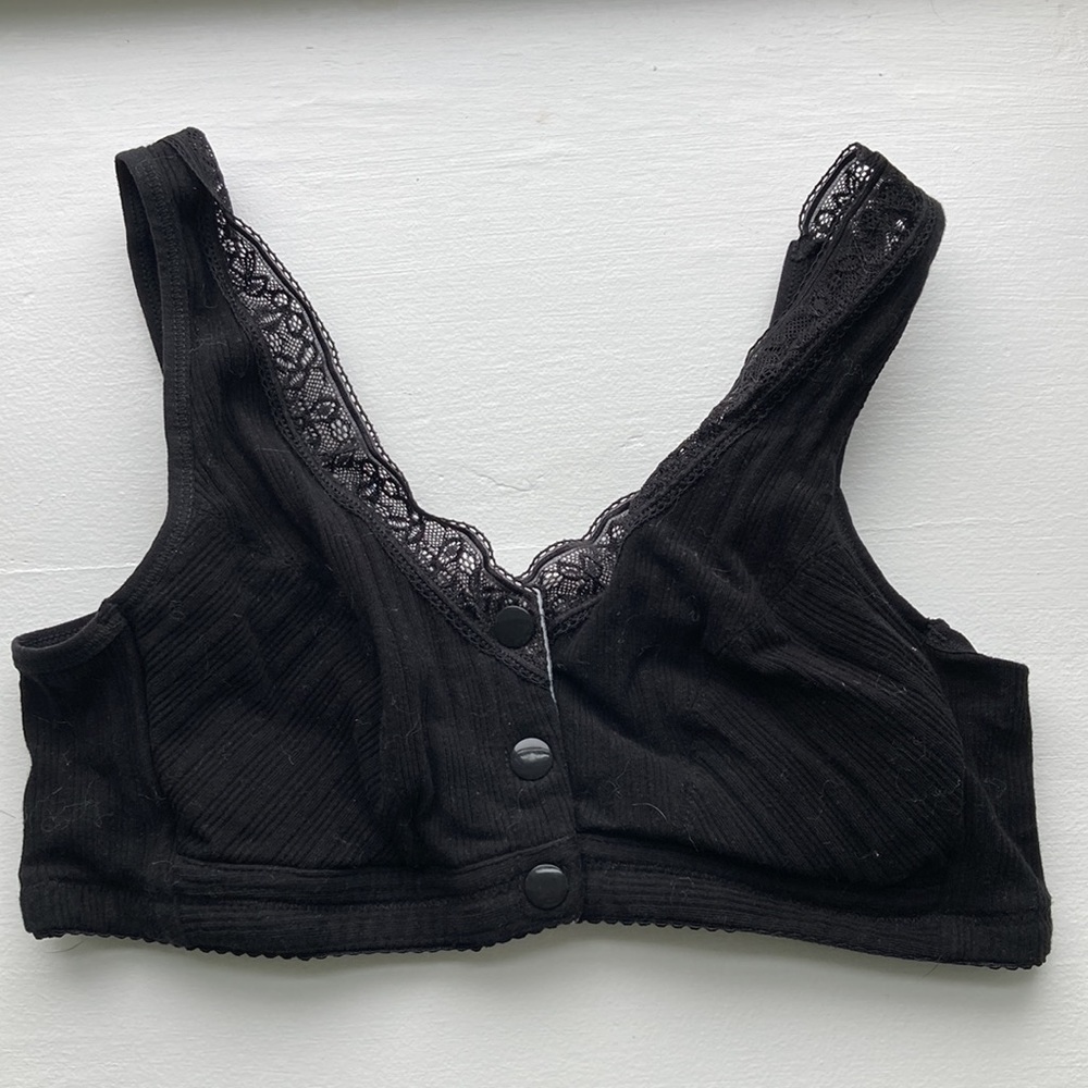 3 NWOT Button-Front Ribbed Bras - Picture 3 of 7